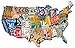 Plasma Cut Steel USA License Plate Map (15" x 9")