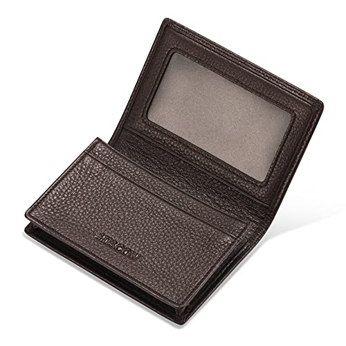 Image of HISCOW Business Card Holder with Large Compartment - Full Grain Leather
