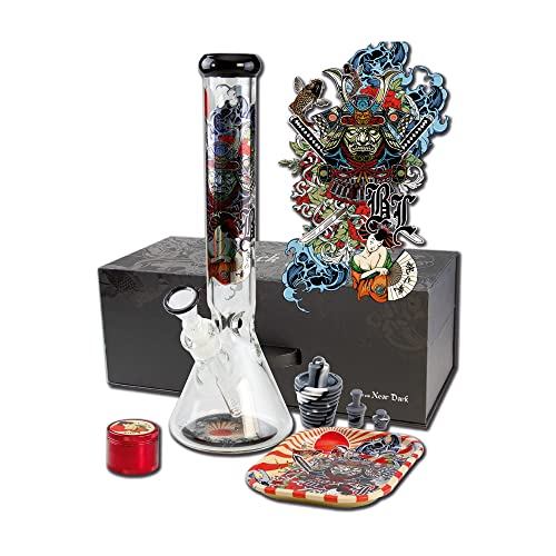 Black Leaf Ronin und Geisha Bong Koffer-Bong H: 40cm WS: 7-9mm SET