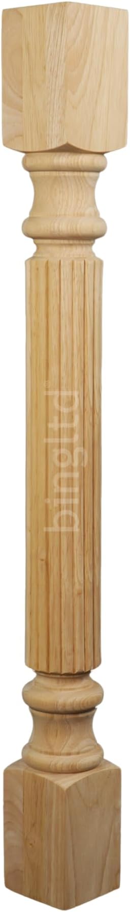 BingLTD - 35 1/2 In X 3 1/2 In Unfinished Rubberwood Post - 1 PC K3535f Unf BingLTD - 35 1/2 In X 3 1/2 In Unfinished Rubberwood Post - 1 PC K3535f Unf