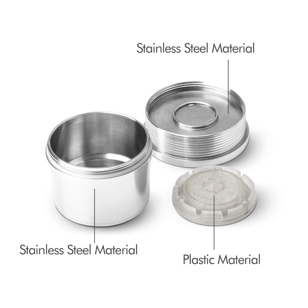 Riutilizzabile Capsula Compatibile con Illy,Capsula Ricaricabile caffè per ILLY,Capsule filtrante di Inossidabile per Macchina ILLY X9 X 8 X7.1 Y5 Y3 Y1.1 (capsule+tamper)