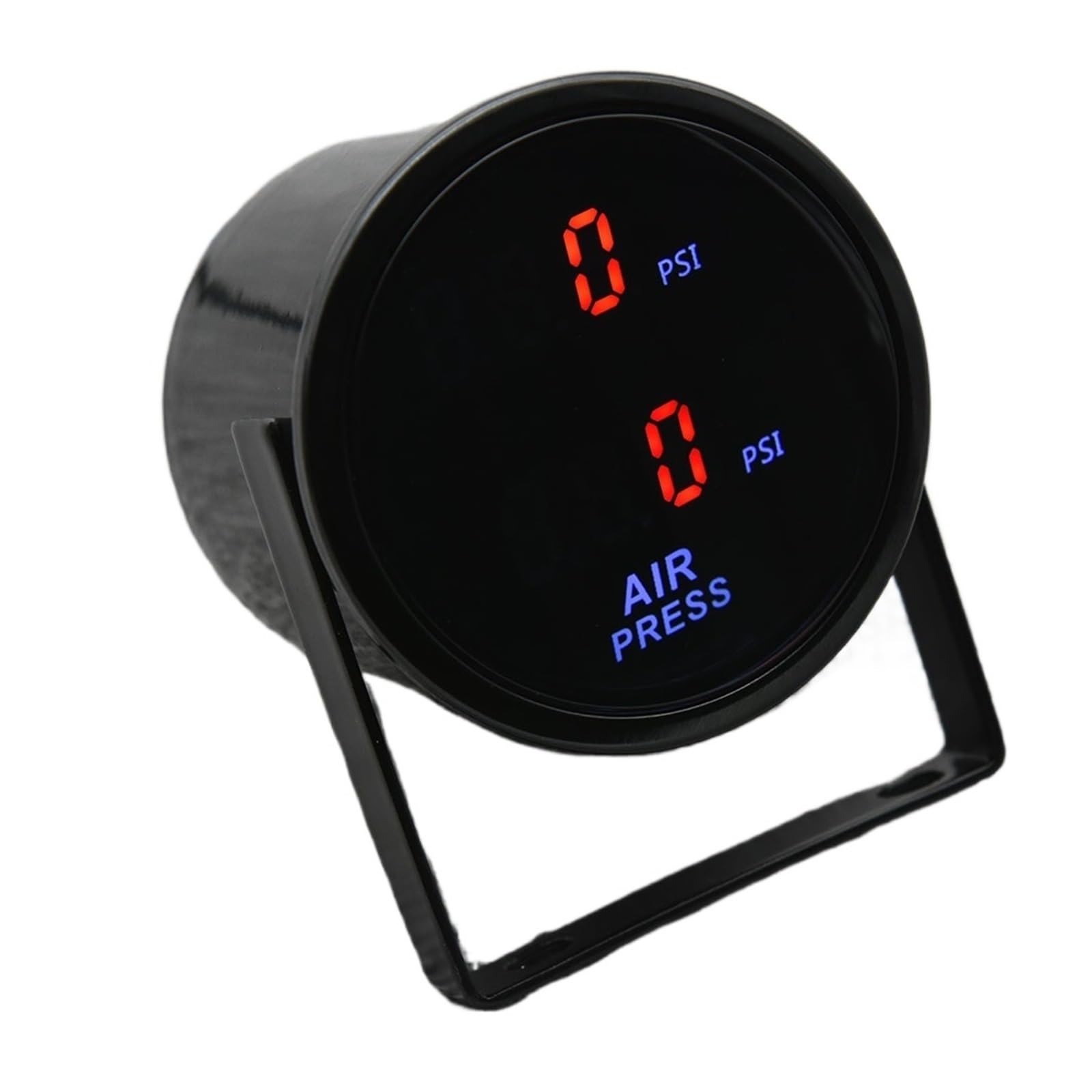 Manómetro, Medidor de presión de aire dual Lectura dual digital de 52 mm, Suspensión neumática PSI de lectura dual digital con sensores eléctricos de 2 piezas | Bar Red