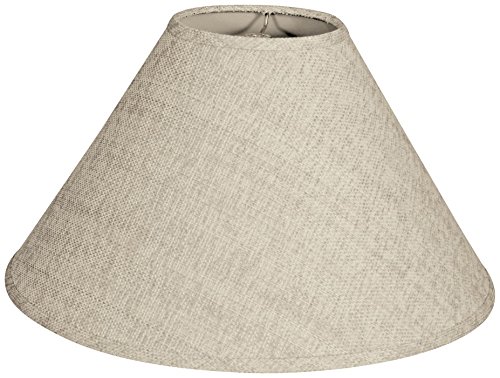 Royal Designs Coolie Empire Hardback Lamp Shade, Linen Cream, 7 x 20 x 12