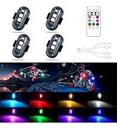 Wireless Led Strobe Lights with Remote，USB Rechargeable Led Anti-Collision Warning Lights Waterpr...