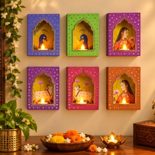 Durga Puja: Traditional vs Contemporary Decor 40 Paper Deep Dwar (Pack Of 6) | Home Decor | Diwali Decoration| Fes...