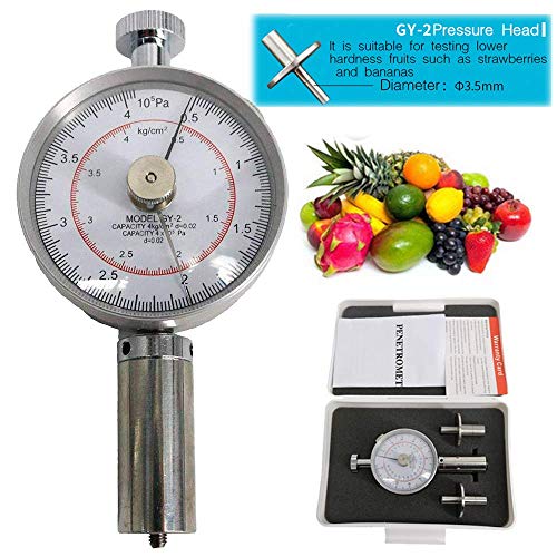 VETUS INSTRUMENTS GY-2 Fruit Hardness Tester Fruit Penetrometer Sclerometer Fruit Penetrometer Fruits Sclerometer Fruit Firmness Tester Hand Fruit durometer 0.5-4kg/cm 2 (x10 5pa) Pressure Head 3.5mm