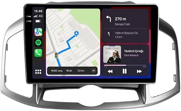 10 İnç Android Multimedya CarPlay Android Auto Navigasyon Kameralı 4GB RAM 32GB - Chevrolet Captiva 2012-2013 ile uyumlu
