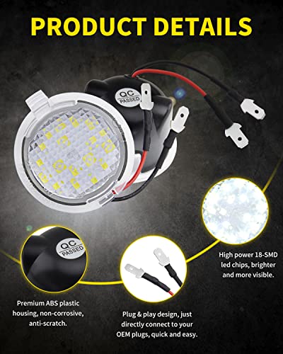Luces LED para espejos laterales Ford F150 y más, par de 2 miniatura 3