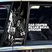 Blueshyhall 2PCS Car B-Pillar Vinyl Decals, Horror Skull Skeleton Personalized Vehicle Door Pillar Sticker, Waterproof Sun Protection Scratch Cover