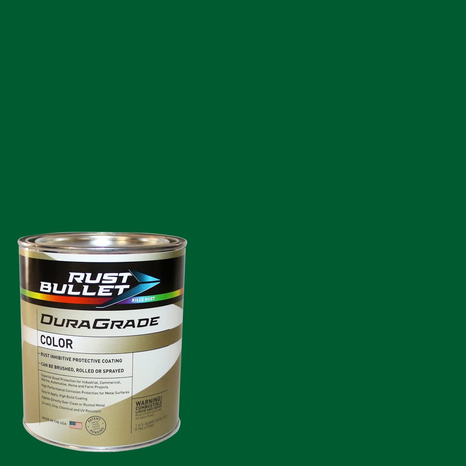 Flash Deals - 50% OFF Rust Bullet DuraGrade Color - Advanced Technology Rust Inhibitor Corrosion Control and Protective Coating - Exceptional Adhesion - UV Resistant - Quart, Green One-Day Sale: Up to 80% Off Rust Bullet DuraGrade Color - Advanced Technology Rust Inhibitor Corrosion Control and Protective Coating - Exceptional Adhesion - UV Resistant - Quart, Green