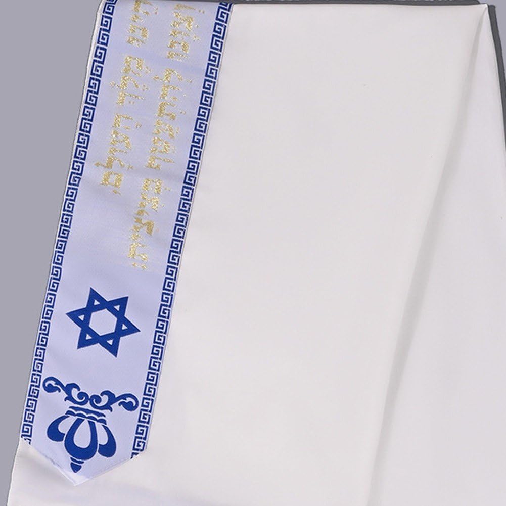 Chal De Oración Judío Tallit Katan Israel con Cuerdas Tzitzit Tallit Tradicional Israelí con Bendición En Banda para Cuello para Hombres Y Mujeres