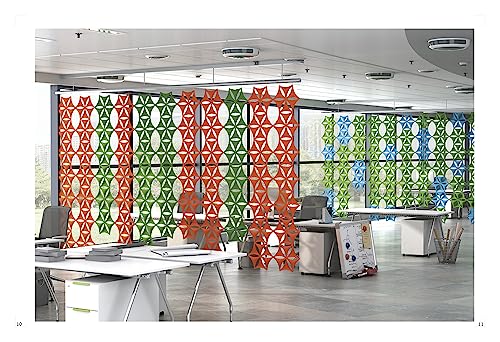 Oshiyinn Felt Fiber Surface High Density Polyester Fiber Board 3D Flower Venus 14"X12" Hanging Room Divider Panel Cut Room Partition Home Decoratio(12 Pcs)(Black) #TOP4