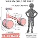 Baby Balance Bike Toys for 12-36 Months Kids Toy Boy Girls Gifts Toddler Best First Birthday Gift Children Walker No Pedal Infant 4 Wheels Bicycle (Pink)