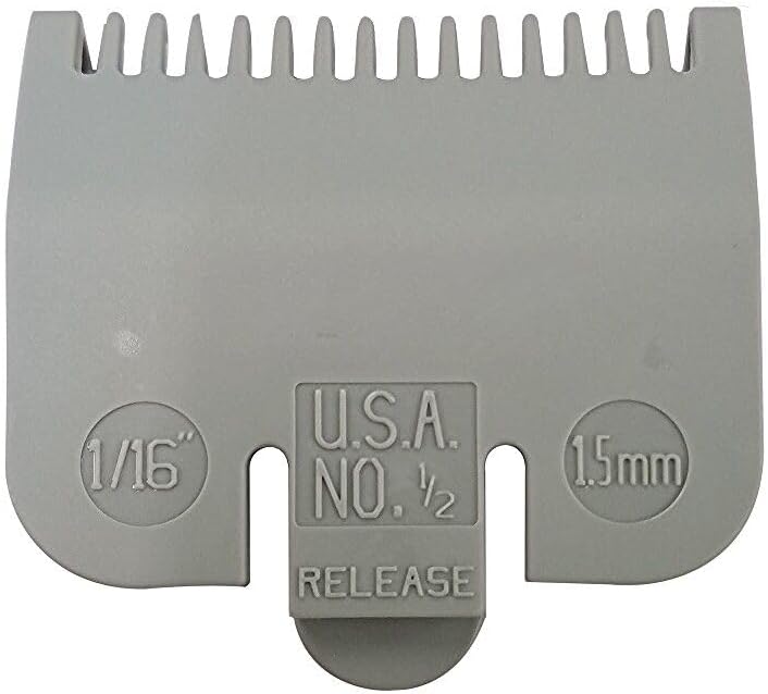 Guard Replacement For Wahl Hair Clipper and Trimmer, Guide Comb #3137-101 - Grey #1/2-1/16" (1.5mm)
