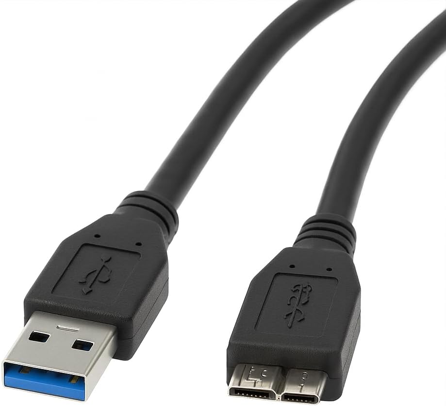 USB 3.0 Cable for Western Digital/WD/Seagate/Clickfree/Toshiba/Samsung Portable Hard Drive – Length: 50cm