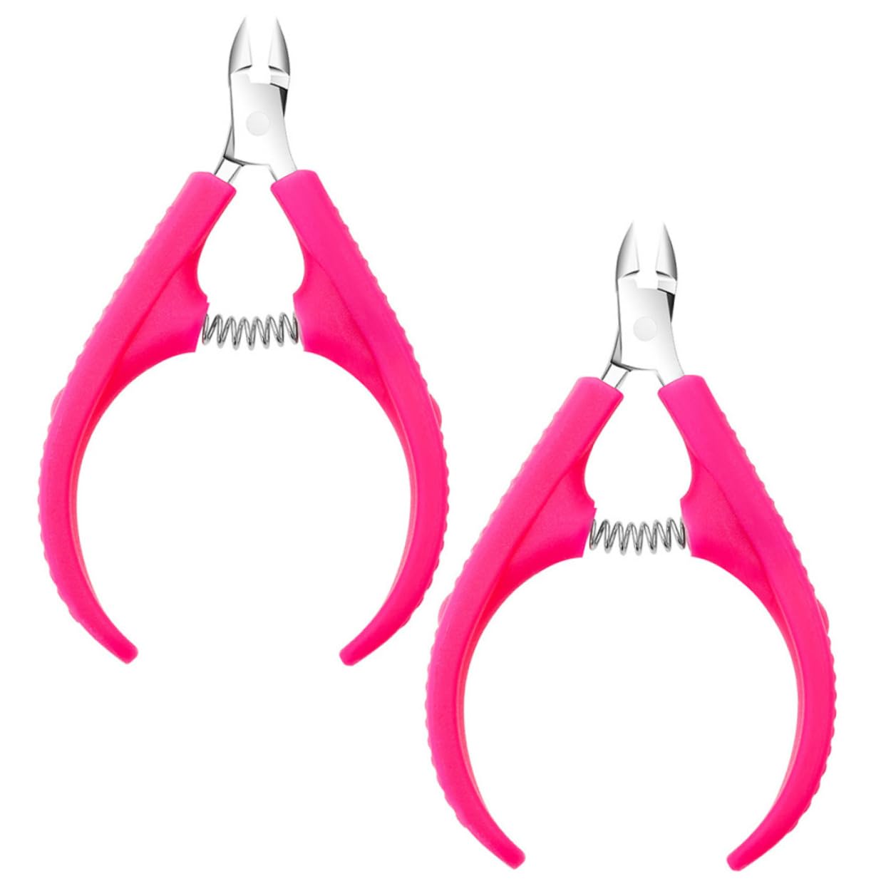 FOMIYES 2pcs Professional Cuticle Nipper Spring Trimmer Nail Art Tool Set Nail Remover