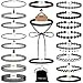 Outee 20 PCS Black Charm Choker Set Velvet Choker Necklaces Henna Tattoo Choker Set Velvet Tattoo Ribbon Velvet Choker Set for Teen Girls Women