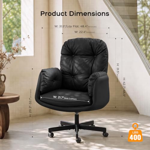 amseatec Big&Tall Office Chair,High Back Criss Cross Ch...