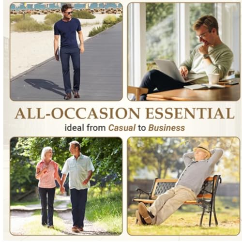 Silamone Timeless Stretch Pants, Lightweight Calormas Mens Pants, Men's High Stretch Straight Fit Trousers3