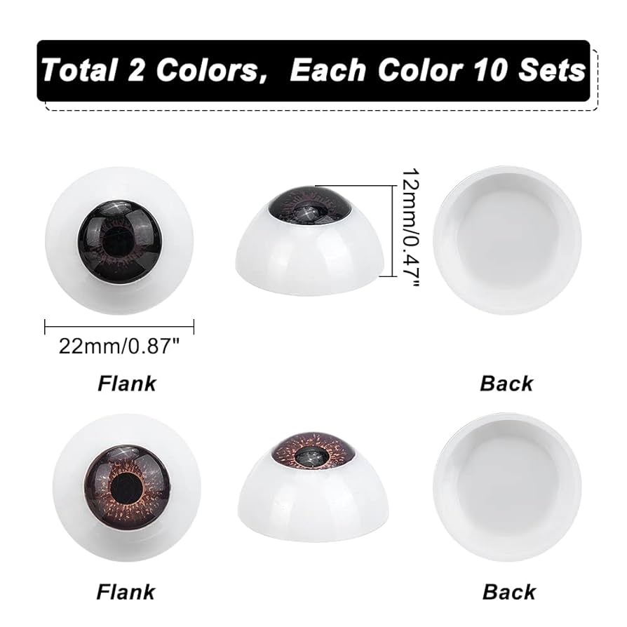 Amazon.co.jp: ドール目 ドールメイキング 人形目 約20個 2色