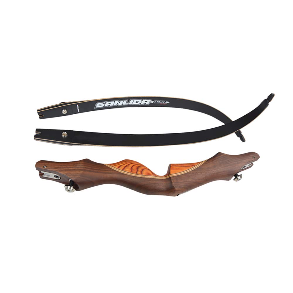 SHARROW 60 Pollici Takedown Arco Ricurvo Archi Ricurvi 25-60lbs Adulti Arc de Chasse Riser in Legno Tradizionale Longbow (Tipo 1, 30lbs