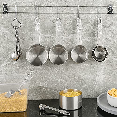 Smithcraft Measuring Cups, 8 Piece Dry Measuring Cup Set, 18/8 Stainless Steel Measuring Cups For Baking, Metal Kitchen Measure Cups With 1/16, 1/8, 1/4, 2/3 And 3/4 Cup Measuring Cup, Cooking Gadgets #TOP7