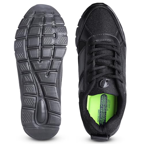 Image of DOCTOR EXTRA SOFT Lightweight EVA Unisex-Child /Kids /Adults Black & White School Uniform Shoe with Memory Foam Cushion & Laces| Sports,Formal,Casual,Running|Comfortable | Durable & Anti-Skid D-3006