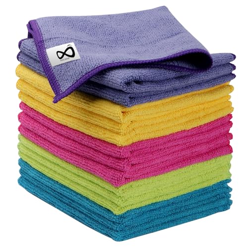 INFICRIME Microfiber Cleaning Cloth, 15 Pack Cleaning Towels, 11.5"x11.5"