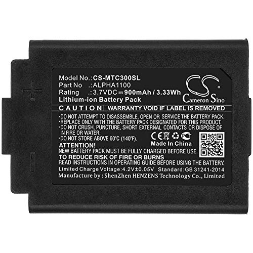 dch 900mAh ALPHA1100 Battery Replacement for 3M TAC300 TAC300-OTH TAC500