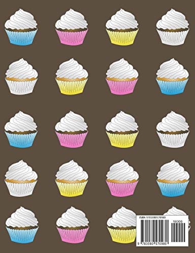 Composition Notebook: Cupcake Themed Wide Ruled Notebook 7.44" x 9.69" - Image 2