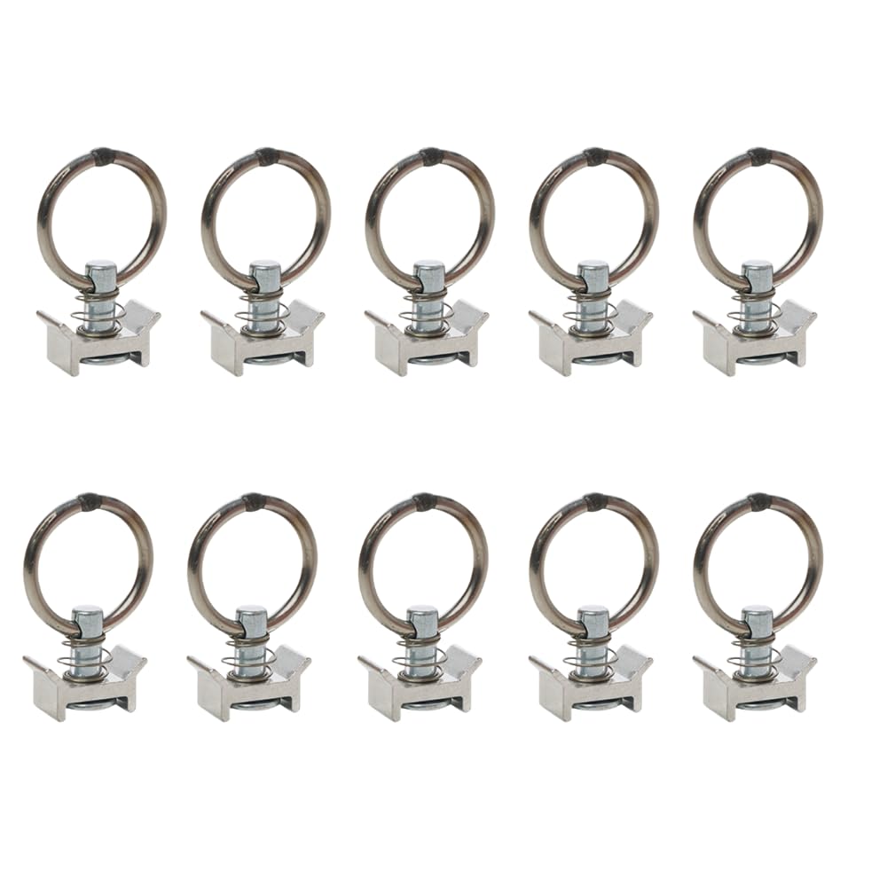 Fitting für Airlineschiene – Ringöse aus Metall – Endbeschlag für Zurrschiene – für Anhänger, PKW, Camper & LKW