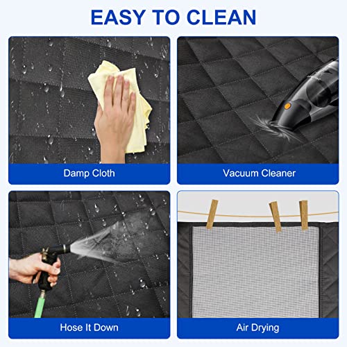 Easyhawei Dog Car Seat Cover For Back Seat 600D Scratchproof Nonslip Durable Waterproof Cars Pet Backseat Covers With Mesh Window Dogs Hammock For Car，Suv, Truck (54" W X 58" L) #TOP5