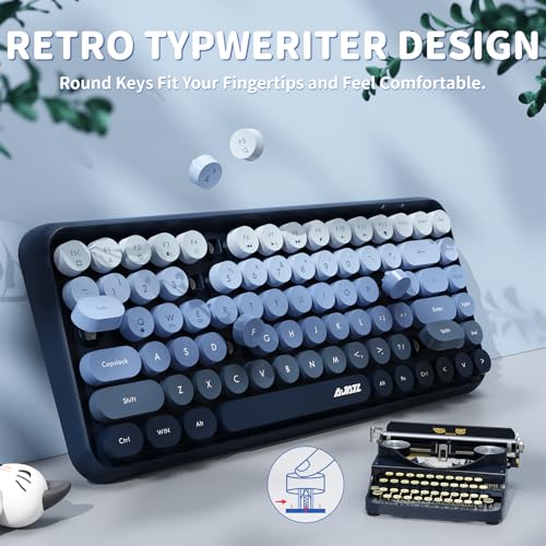 Clavier rétro Bluetooth AJAZZ 308i bleu pour optimiser le télétravail
