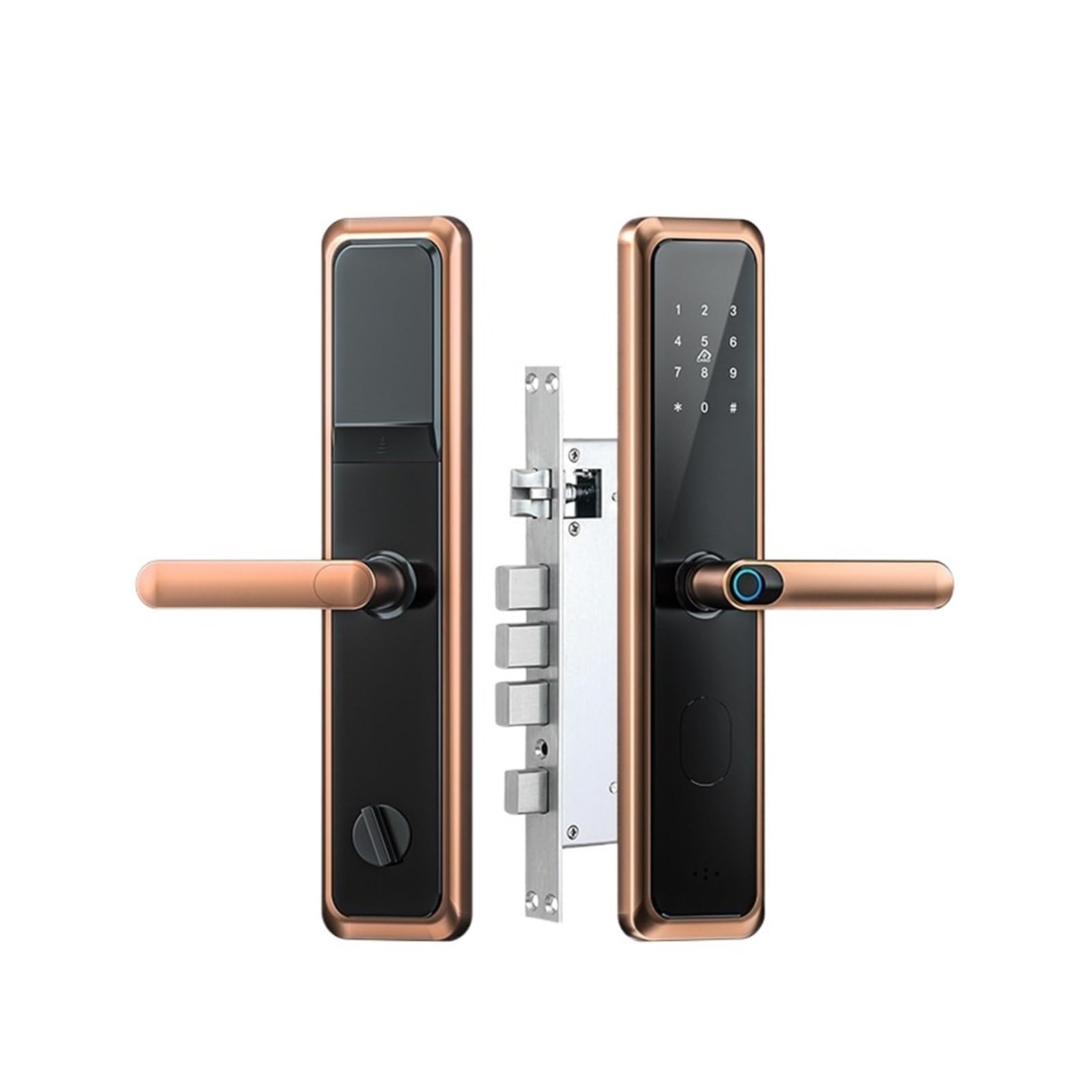 Tuya App WiFi Cerradura Inteligente Impronta digitale Bluetooth Smart Door Lock Anti-Lock Protezione digitale Serratura elettronica per la casa (Colore : Zwart) wisdom