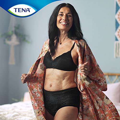Calcinha Descartável Tena Pants Discreet Preta P/M 8 Unidades