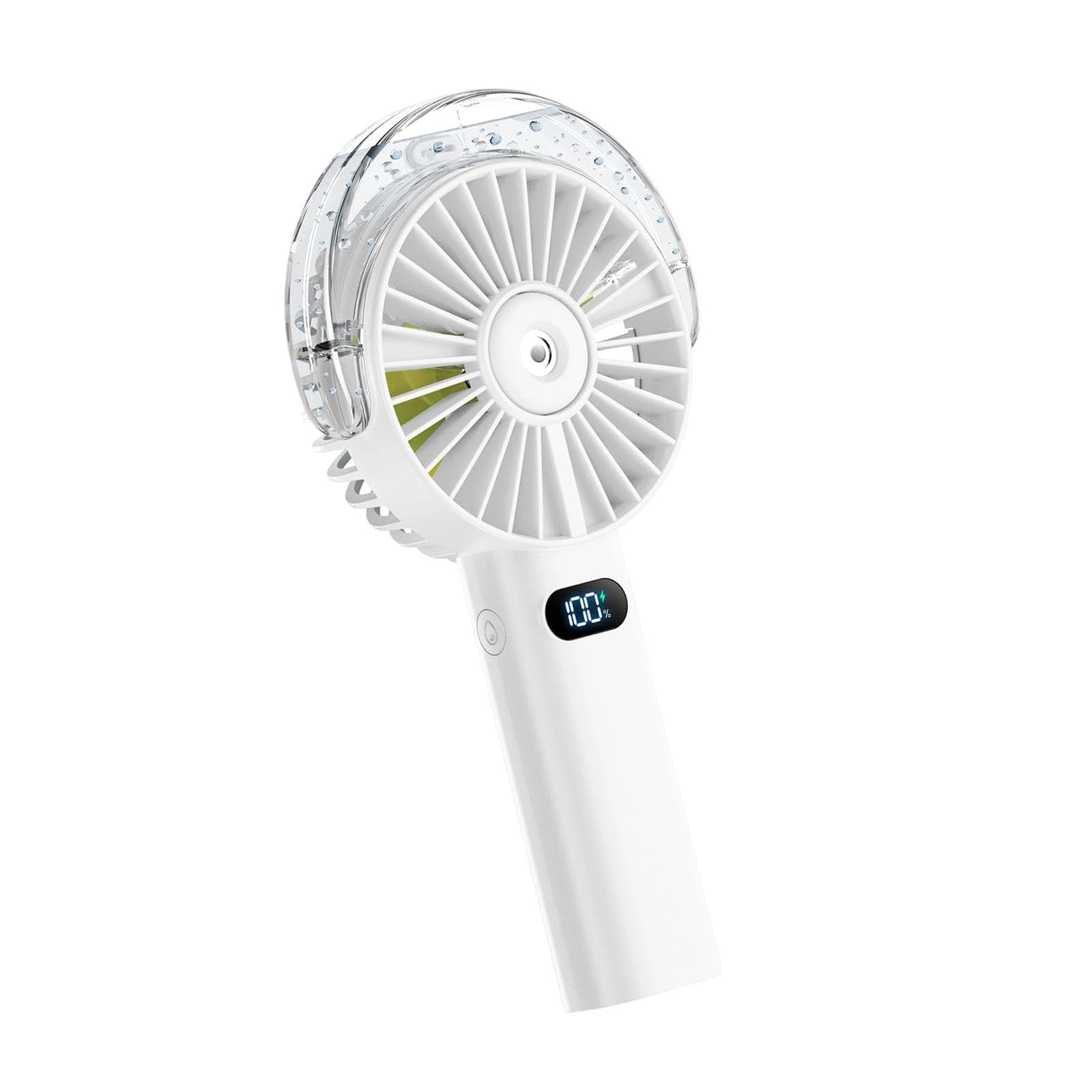Mekalero Portable Misting Fan with 20ml Tank and Digital Display, Rechargeable Handheld Cooling Fan for Warm Travel Desk Travel Work Desk Cooling Warm Weather Portable