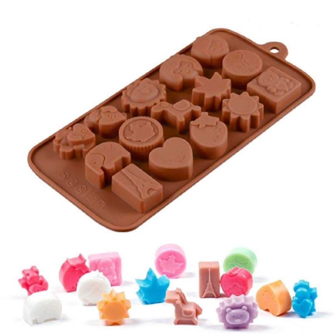 SLIMME KOPER- 1PCS Mix Shaped Cake Chocolate Pan Silicone Mold Baking Mould Cooking Tools Kitchen Accessories Supplies
