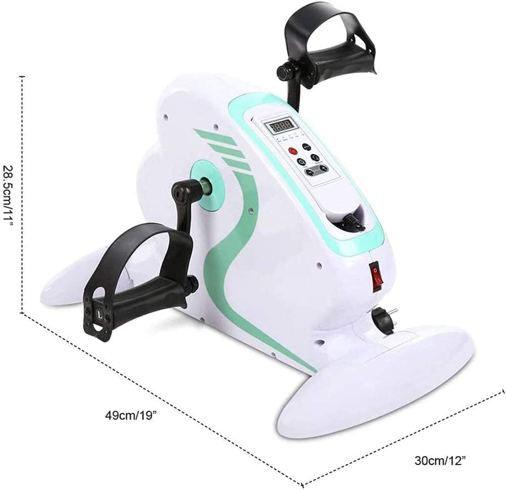 Zmotoryzowany elektryczny przyrząd do ćwiczeń na pedałach, rower treningowy do ćwiczeń dłoni, ramion, kolan i nóg, mini rower treningowy rehabilitacyjny Sprzęt rehabilitacyjny dla osób niepe