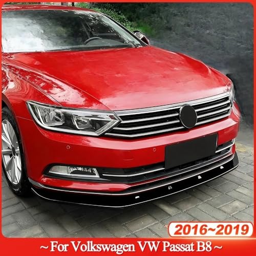 Diffuseur de pare-chocs avant Passat B8 noir brillant version Europe - 2