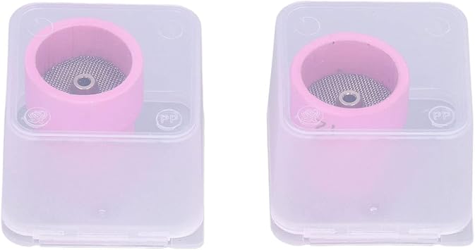 Pwshymi 2PCS TIG Welding Cups 12#/14# Ceramic Welding Cup Nozzle Accessory Set Kit Ceramic Welding Nozzle for WP?9/17/18/20/25/26Pink Soldadura Industrial