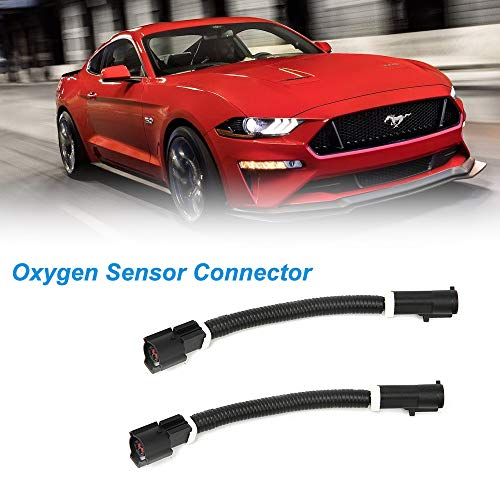 Sangmei Fiação de extensão de conectores de sensor de oxigênio 2 unidades compatível com Ford Mustan