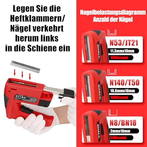 SHALL 4V Cordless 3in1 Brad Nailer/Stapler Kit, Cordless Decorative Stapler with 2500 Staples,Pistola de grapas eléctrica 3 en 1 5 SHALL 4V Cordless 3in1 Brad Nailer/Stapler Kit, Cordless Decorative Stapler with 2500 Staples,Pistola de grapas eléctrica 3 en 1 - Image 5