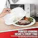 Flexzion 10.5 Inch Microwave Splatter Cover - BPA-Free Anti-Splatter Microwave Cover with Adjustable Steam Vent, Dishwasher Safe, Transparent Plastic Food Covers for Microwave Cooking