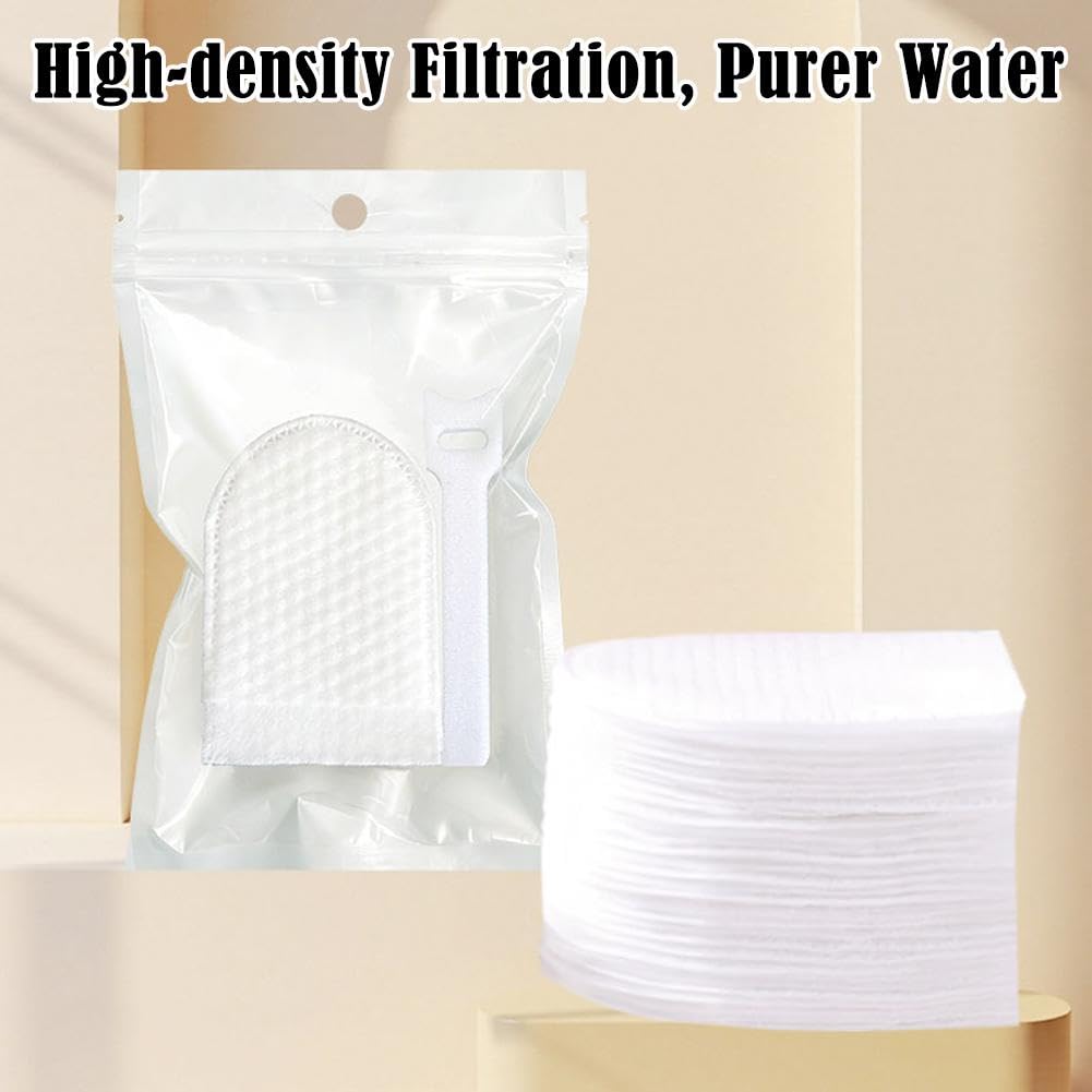 100 Stück Wasserhahn-Filter-Baumwollbeutel, Universal-Ersatz-Baumwollfilterbeutel für Küchenspüle und Badezimmerarmaturen, Küchenarmaturen, Wasserfilterbeutel blockiert effektiv alle Skalen, Sand