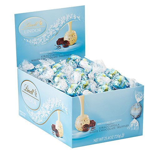 Lindt LINDOR Stracciatella White Chocolate Truffles, Chocolates with Smooth, Melting Truffle Center, 25.4 oz., 60 Count