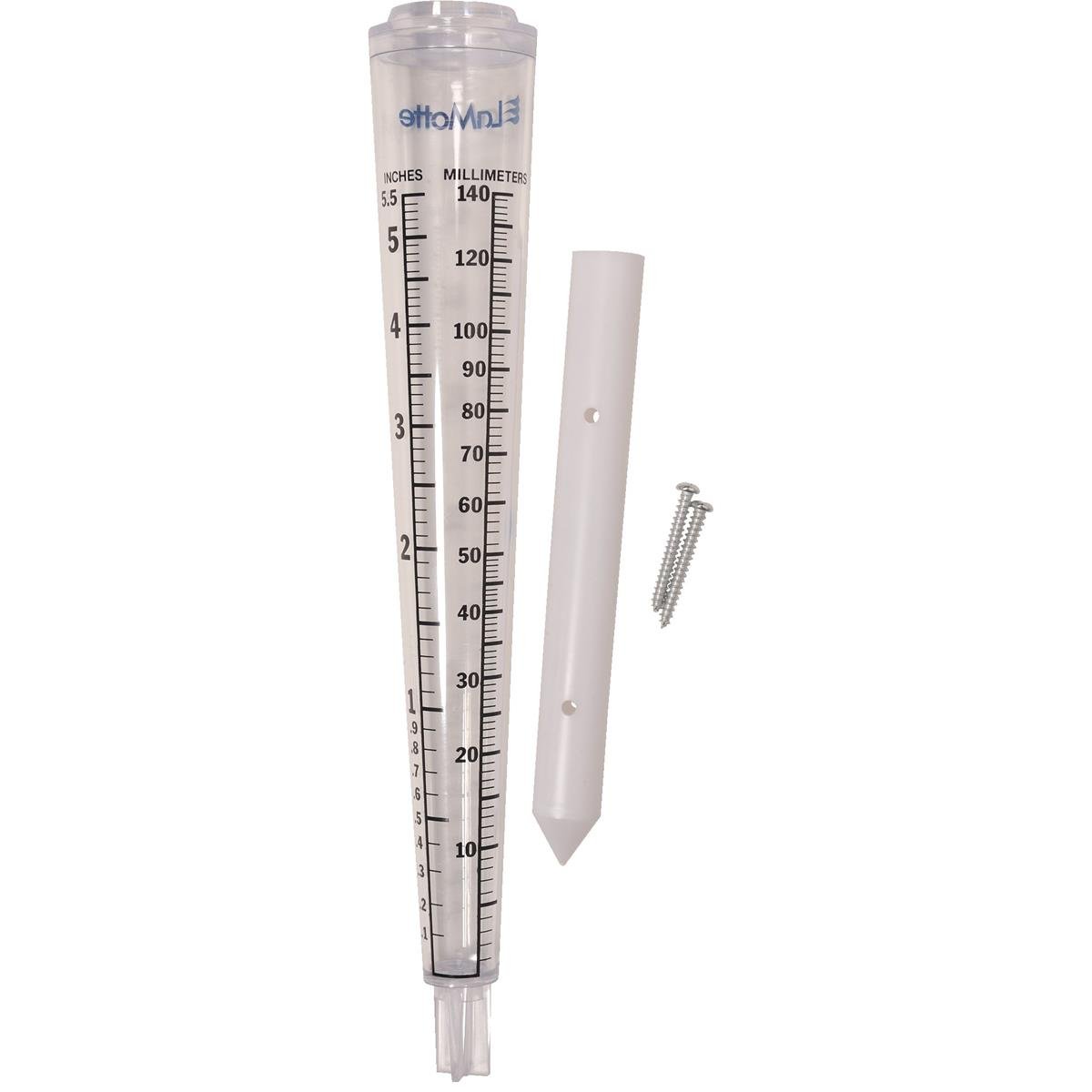 Durable AcrylicTapered Rain Gauge 0.1" - 5.5"
