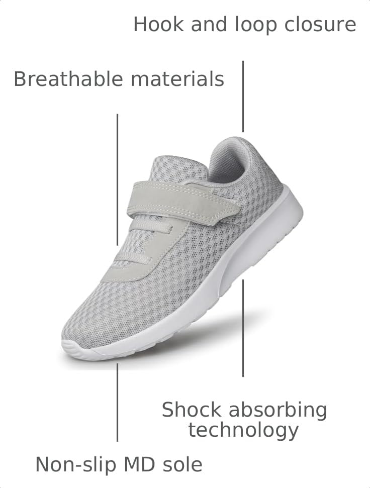 Image of Kids Shoes Toddler Boys Girls Running Sports Strap Sneakers | Children Breathable Casual Tennis Walking Athletic School Non-Slip Lightweight