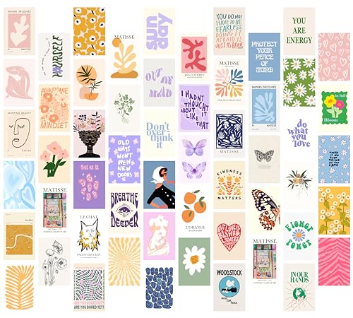 Image of Craft Qila DP Vol 1 Pack of 54 Aesthetic Wall Collage Kit, Girl Room Decor, Dorm Decor, Photo Collage Kit, Wall Collage
