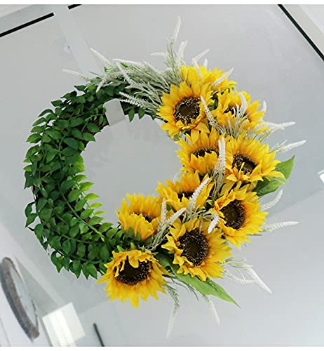 Wodmb Artificial Flower Leaf Wreath Wall Window Door Hanging Garlands Wedding Decoration Festival Hanging Rattan Wreath #TOP2