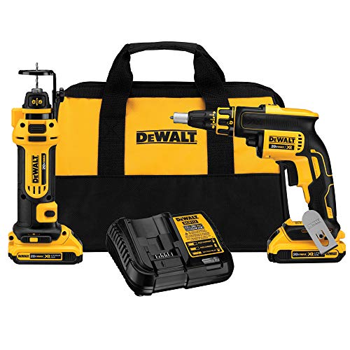 DEWALT 20V MAX XR Drywall Screw Gun & Cut-out Tool Combo Kit (DCK263D2)